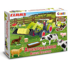 Craze Children's Advent Calendar Claas Toy Advent Calendar with Farm Figures and Tractor, 24 Surprises, Advent Calendar Children