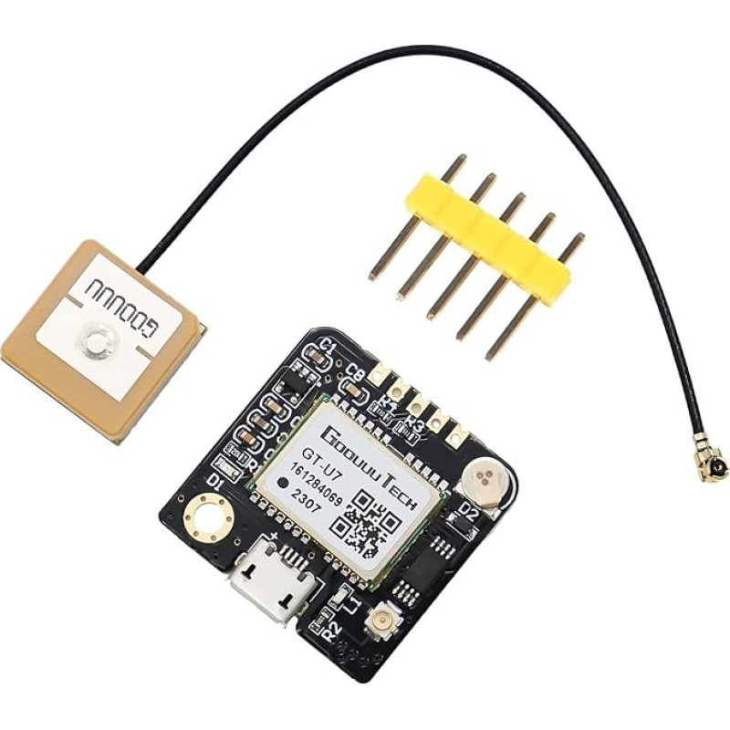 ARCELI GT-U7 GPS modulis, nedidelis GPS imtuvas, mažesnis, mažesnės energijos sąnaudos, didelis jautrumas su IPEX antena, suderinamas su NEO-6M, skirtas 51 mikrovaldikliui STM32 Arduino