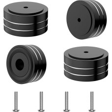 Garsiakalbio kojelės 40 x 20 mm Garso amortizatoriaus izoliacijos kojelės Absorberio kojelės, skirtos žemų dažnių garsiakalbiui Garsiakalbio stiprintuvui CD DVD DAC HiFi įrenginio kojelės (4 vnt.), juodos spalvos