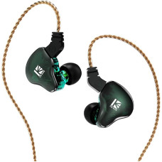 keephifi KBEAR KS2 IEM In-Ear ausinės, 10 mm PU + biologinė kompozitinė membrana DD 1BA In-Ear monitoriai, gilūs bosai, aliuminio lydinio garso antgaliai su nuimamu kabeliu muzikantams, žaidimams