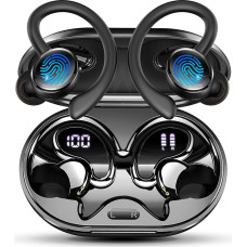 Matast 2026 Bluetooth Kopfhörer Sport, Bluetooth 5.4 su ENC triukšmo slopinimu ir 4 HD mikrofonais, 50 standartinių kabelinių ausinių, ausinės kopėtėlės su Hi-Fi stereo, IP7 Wasserdicht, USB-C