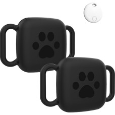 2 Pack Pet Case for HH-Tech Smart Tag - Apsauginis vandeniui atsparus silikoninis dangtelis, toergy GPS Finder Case, Anti-Lost Safety Design, Dog Collar and Cat Loop Holder