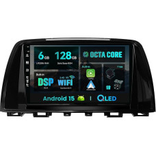 SXAUTO - 6G + 128G - Android 14 IPS automobilinis radijo imtuvas Mazda Atenza Mazda 6 (2012-2015) - Integruotas Carplay/Android Car - LED kamera + MIC - DAB vairo valdymas Greita valtis 360-CAM WiFi - 2 DIN 9 colių