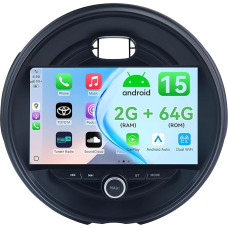 MSD 2+64G ekrano automobilinis radijas BMW Mini Cooper F54 F55 F56 F60 2015-2019 | Wireless Carplay Android Car | Android 15 9 colių GPS radijas | Valdymas vairu DSP DAB Bluetooth | Atbulinės eigos kamera | 2
