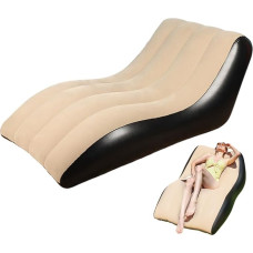 FARYODI Inflatable Sofa with Footstool, Inflatable Chair, Waterproof Air Sofa, Inflatable, Flocked Couch Surface for Living Room, Inflatable Outdoor Camping