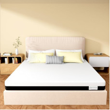 Mattress 180 x 200 cm Cold Foam Mattress, 16 cm Height H3 Hardness, 7-Zone Body Relief, with Removable Cover, Ideal for Family Bedrooms (180 x 200 x 16 cm)