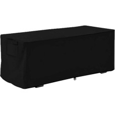 Lauko sandėliavimo dėžės dangtis 123 x 62 55 cm, apsauginis sandėliavimo krepšio dangtis, atsparus vandeniui, atsparus lietui, UV spindulių paklotų dėžės dangtis kiemui, sodui (juodas)