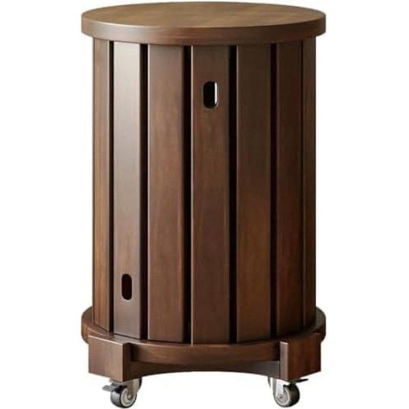 Stapelbare Holzhocker, runde Nisttische für Wohnzimmer und Esszimmer, platzsparend, Barstühle, multifunktionales Fell für Balkon und Heimdekoration