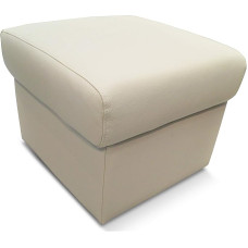 Quattro Meble Kreminė natūralios odos taburetė 50 cm x 50 cm atlenkiama su laikymo erdve taburetė Karvės odos sėdynė Kubas Kojinė minkštasuolis Minkšta taburetė Tikra oda Puff