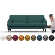 comfortly Stocksund 3 sėdimų vietų sofos dangtelis pakaitinis Slipcover Heavy Duty 7 dalių minkštas patvarus skalbiamasis audinys Lengvai valomas ir keičiamas Crown Ocean Blue