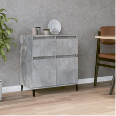 FIRBNUS 60 x 35 x 70 cm Sideboard Living Room Grey Concrete Plywood Cabinet Entrance Hall Sideboard Living Room Cabinet Multipurpose Cabinet Entrance Hall Cabinet Interior Minimalist Design