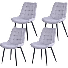 4 valgomojo kėdės - modernios ergonomiškos skandinaviško dizaino kėdės - patogios minkštos sėdynės 53 x 43 cm, skirtos valgomajam, svetainei ar biurui