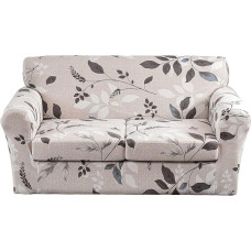 KRFOONN Stretch-Sofa-Couchbezüge für 2 Kissen, bedruckt, Sofos, Zweisitzer-Schonbezug mit 2 separaten Sitzkissenbezügen, waschbare Sofa-Schonbezüge, Möbelschutz (Loveseat, 50)