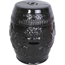 Palazzo Exclusive PIN017 Azijos taburetės Porcelian Ceramic Stool Black