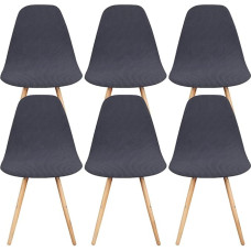 Kriauklės kėdės užvalkalas, kėdžių užvalkalai, 6 vnt., Stretch Jacquard valgomojo kambario kėdės, kėdės užvalkalas, nuimamas, skalbiamas prigludęs užvalkalas, universalus kėdės užvalkalas svetainei, vestuvėms, biurui, banketams,