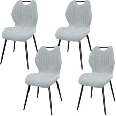 LEWE Dining Room Chairs Set of 4 Kitchen Chairs Living Room Chair Upholstered Chair with Metal Legs, Chair with Fabric Backrest, Chairs for Dining Room Living Room Kitchen