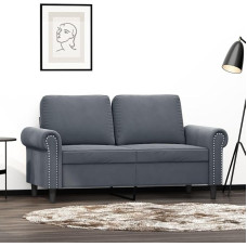 ShGaxin 359520 2 vietų sofa, tamsiai pilka, 120 cm, aksomas, svetainės sofa, Sofos ir kušetės, Poilsio sofa, Svetainės sofa