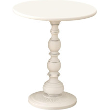 Fenteer Coffee Table, Bedside Table, Round, Sturdy Iron Structure, Small Side Tables, Side Table for Office, Cabin, Balcony, Living Room, Bedroom, White, Small