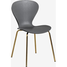 SKLUM Uit Stackable Dining Chair Dark Grey Gold
