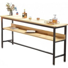 Konsolentische für Wohnzimmer - Schmaler Beistelltisch aus Glas mit Stauraum für Küche und Esszimmer, 2stöckiges Design für Sofa und Bar