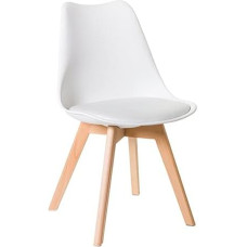 Roberta White Dining Chairs with Beech Legs and Upholstery (1)