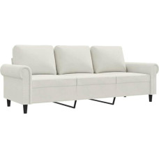 vidaXL sofa 2 sėdimos vietos, sofa su metaliniu rėmu, atpalaiduojanti sofa gyvenamajam kambariui, minkšta sofa, aksominė sofa, dvivietė poilsio sofa, kreminis aksomas