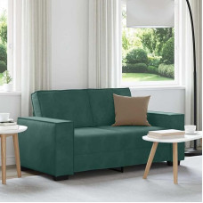 Gecheer 2-Sitzer-Sofa Dunkelgrün 120 cm Samt, Moderne Couch 2 Sitzer für Wohnzimmer Schlafzimmer Spielzimmer4105012