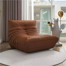 JiyYoar Togo sofa, Togo kėdė, burbulinė sofa, patogi, minkšta ir lengvai valoma, svetainės baldai, tinka miegamajam, studentų bendrabučiui, laisvalaikio skaitymo kėdėms, didelio tankio putos, ruda spalva