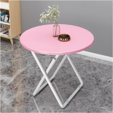 Tragbarer, runder Klapptisch für den Balkon, mit Metallhalterung und Marmor-Tischplatte, 60 cm Größe, idealiai tinka mažoms patalpoms ir šventėms laisvėje.