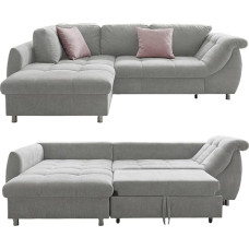 Kampinė sofa su miego funkcija ir miegamojo lova, W 250 x D 190 x H 84 cm, 