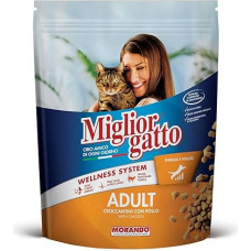 Migliorgatto Classic Croquettes sausas kačių ėdalas (100% pagaminta Italijoje, pagrindinė sudedamoji dalis: Sudėtis: vištiena, sausas maistas katėms, skanėstai katėms, porcijos dydis: 400g)