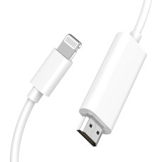 [Apple MFi Certified] Apple Lightning to HDMI Adapter for iPhone, Digital AV Adapter Lightning to HDMI 1080P, HDTV Cable, Compatible with iPhone 14, 13, 12, 11, XS, XR, X,8 to TV, Projector