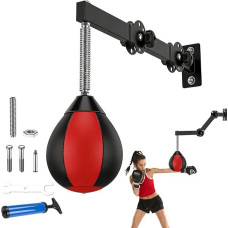 Hanging Punch Bag, Punch Ball, Height Adjustable, Foldable Boxing Ball with Suspension, Training Device for Reflexes