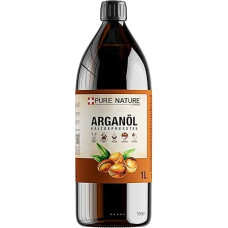 Pure Chemical - Ekologiškas argano aliejus 1L - Kūno aliejus - Plaukų aliejus - Argano aliejus - 100% grynas - Natūralus - Šalto spaudimo - Veido - Barzdos - Nagų - Vegan - Argano aliejus - Odos priežiūra - Masažo aliejus - Priežiūros aliejus - Priežiūros