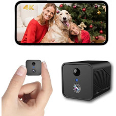 Bextgoo Mini Surveillance Camera Indoor WiFi, 4K Mini Camera with Superior Night Vision - Completely Anti-Glare, Ultra Low Power Consumption, 50 Days Operation, 30-Day Cloud Test + Local Storage