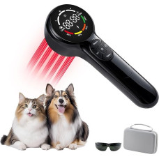 5200-mAh-Akku Therapie Lasergerät für Hunde Haustiere Kaltlaser therapiegerät 8x808nm 16x650nm mit Magnetabdeckung Kaltes Rotlicht Wiederaufladbar Katze Tier Pferd Gelenk und Muskelschmerzlinderung