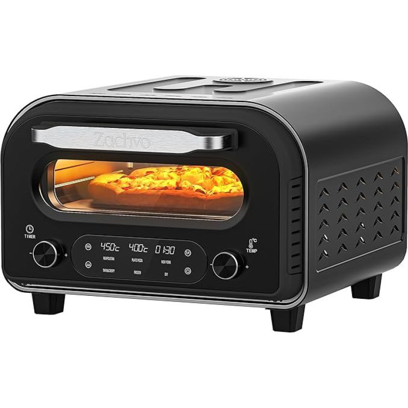 Elektrinė picų kepimo krosnelė - 450 °C, 90 sekundžių trukmės pica, 5 programos + 