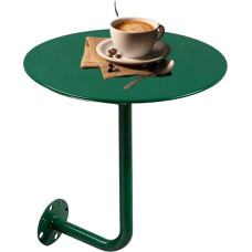 Platzsparender Wandtisch für Kaffee, Balkon, Küche und Wohnungen, Metall-Design, Grün, 40 cm, perfekt für kleine Räume und moderne Dekoration