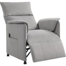HOMCOM Electric TV Chair with Reclining Function, Recliner Chair with Footrest, Side Pocket, Adjustable Backrest, Ergonomic Recliner Chair for Bedroom, Living Room, Grey