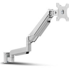 InLine Slatwall 23183C Lifter Monitor Bracket, Wall Mount for Slatwall System, Wall or Table Mounting, with Arm, Desk Mount for 17 - 32 Inch Screen, VESA 75/100 mm Silver Grey