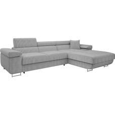 Mirjan24 Torezio mini kampinė sofa su lovos dėže, reguliuojamais galvos atlošais, patogiu paminkštinimu, kampinė sofa su miego funkcija, skirta svetainei, L formos sofa (Poso 110, šonas: dešinysis)