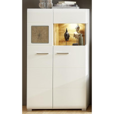 möbelando Kathlin II Vitrina Medinė vitrina Stiklo vitrina Stovinti vitrina
