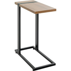 HAKU šoninis staliukas C formos ąžuolo juodos spalvos metalinė drožlių plokštė Praktiškas kavos staliukas Sofos staliukas Matmenys Š 24 x V 64 x G 49 cm Stilius: Modernus