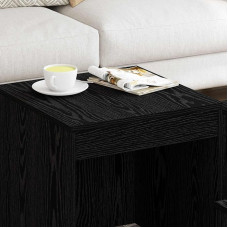 Kušetės komplektas 3-TLG. Schwarz Eichen-Optik Holzwerkstoff, Nesting-fähig & platzsparend, für Wohnzimmer, kleine Wohnung, Deko & Alltag - 45/35/24 cm