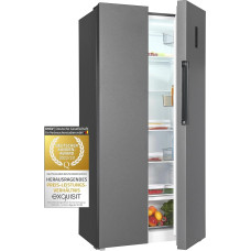 Exquisit Side by Side SBS450-360E Anthracite | 444 L Volume | Fridge NoFrost | Convection | Quick Freezing