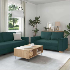Gecheer Sofos komplektas 3 vnt Dunkelgrün Stoff, Moderne Couch Polstersofa für Wohnzimmer Schlafzimmer Spielzimmer3324614