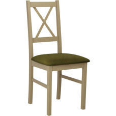 Mirjan24 Zefir X valgomojo kėdė, dažyto buko medienos rėmas, paminkštinta medžiaginė sėdynė, W 43 x H 94 x D 49 cm, darbo, valgomojo, virtuvės kėdė (Sonoma/Zetta 297)