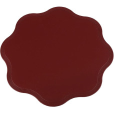 Tischset PVC, 4er-Set Einfarbige Blumenform. Hitzebeständig, abwischbar. Platzset Modern, Tischset für Küchen Zuhause Esszimmertisch Restaurant, 38x38cm, Rot