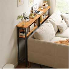 Konsolentisch Nachttischkonsole mit Stauraum, Regal hinter Sofa doppelt Lage, breite robuste Eingangstisch für Flur Schlafzimmer(A,31.5x7.9in/80x20cm)