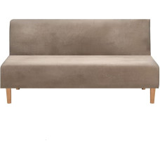 Rankų Futon dangtelis Stretch Sofa Bed Protector Cover Baldų apsauga Elastingas itin minkštas Velvetas Aukštos Spandex audinys Sofa skydas Futon dangtelis (Taupe)